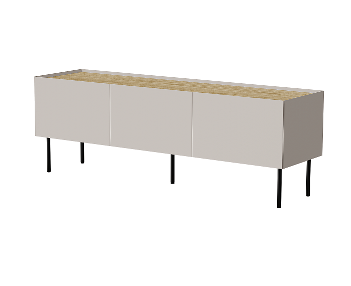 TV-Möbel VELINO 150×52×40 cm – Kaschmir & Eiche