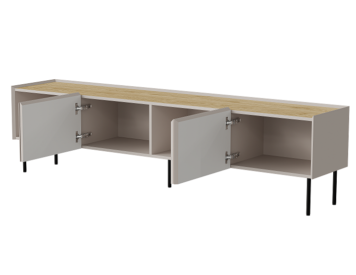 Kommode VELINO 150×70×40 cm – Kaschmir matt & Eiche