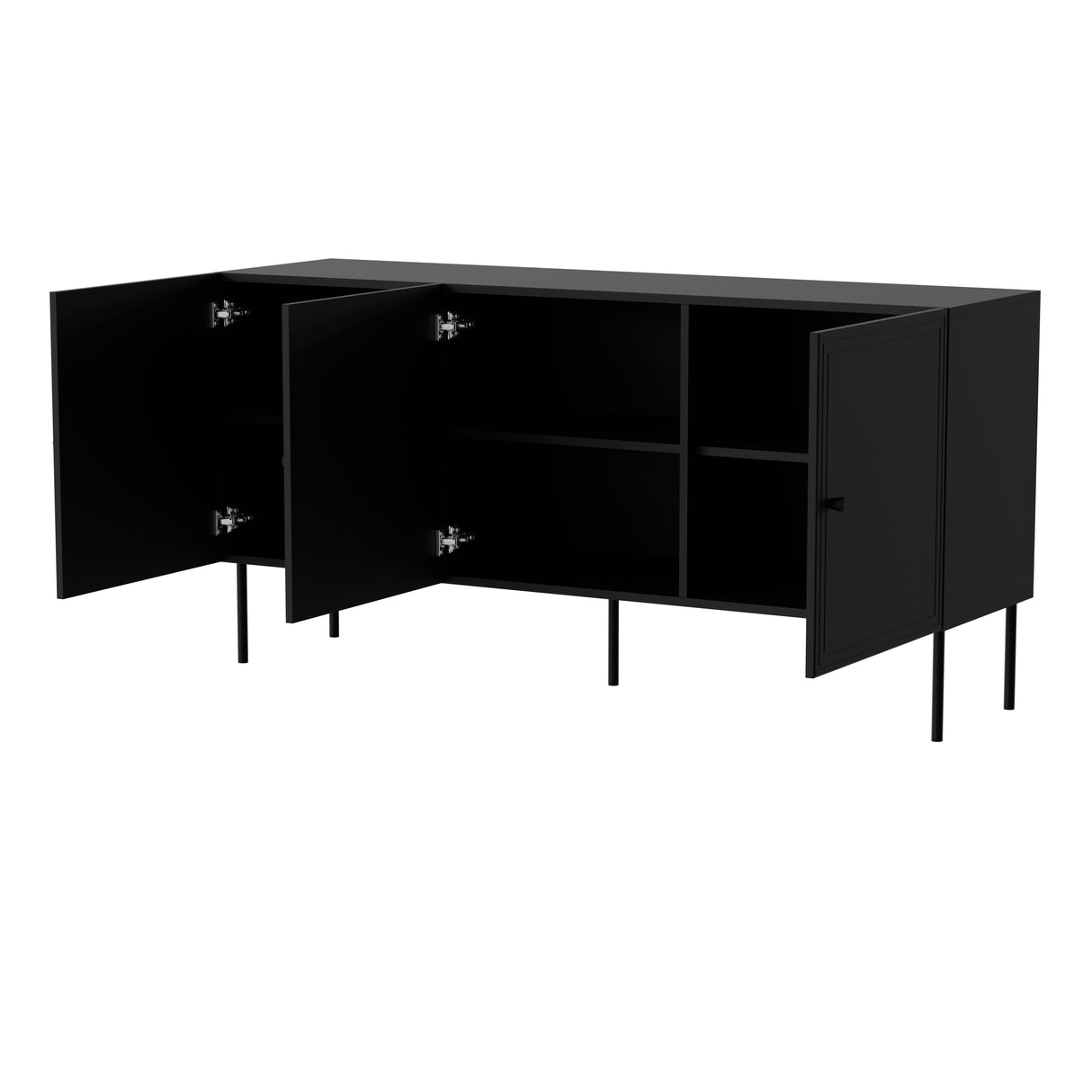 TV-Möbel, MAISON LINEA 150x50x45cm, Weiss matt