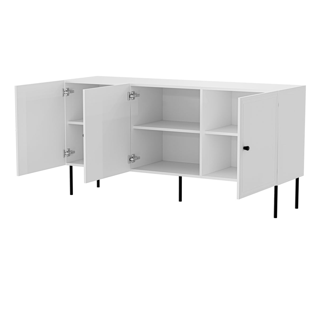 TV-Möbel, MAISON LINEA 150x50x45cm, Weiss matt