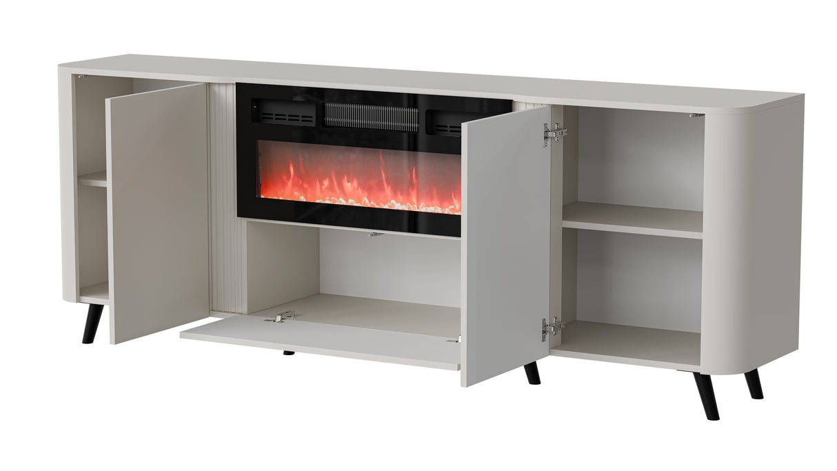 Vektor Sideboard 200cm+ Kamin, Kaschmir