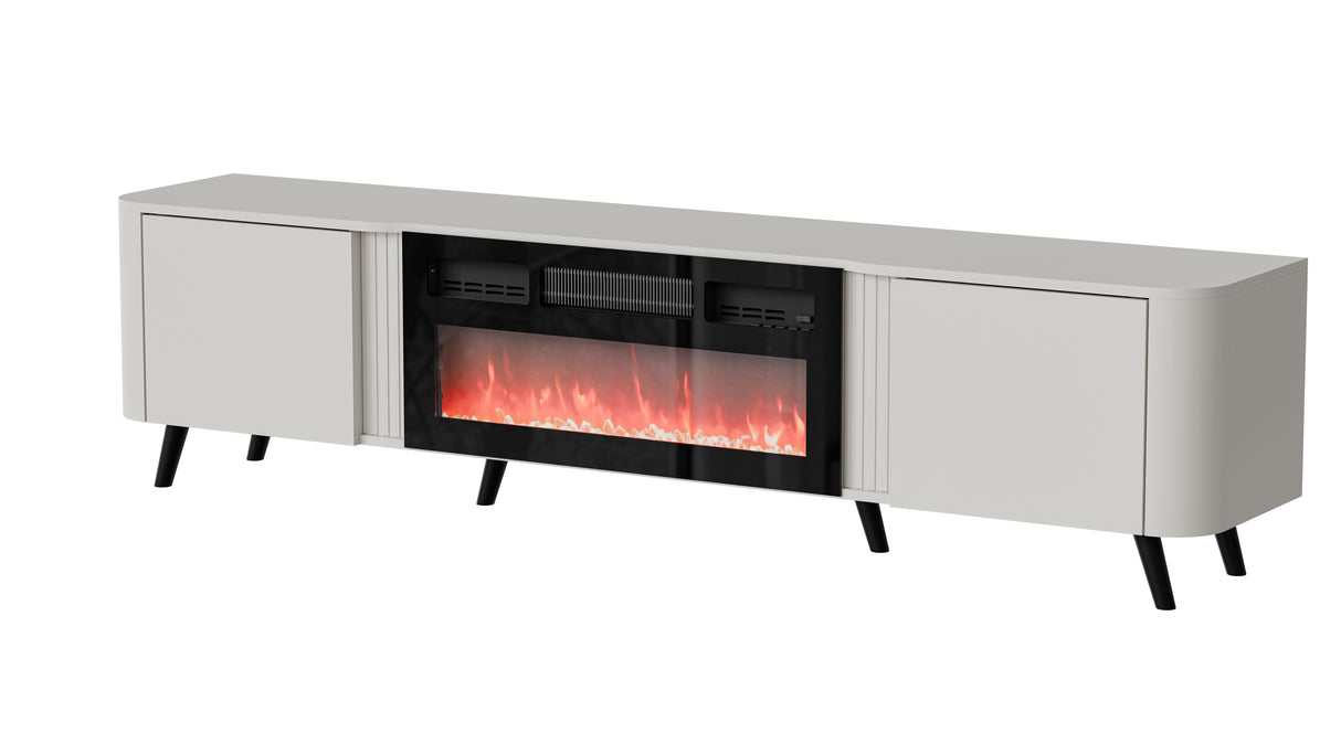 Vektor TV-Möbel 200cm+ Kamin, Kaschmir