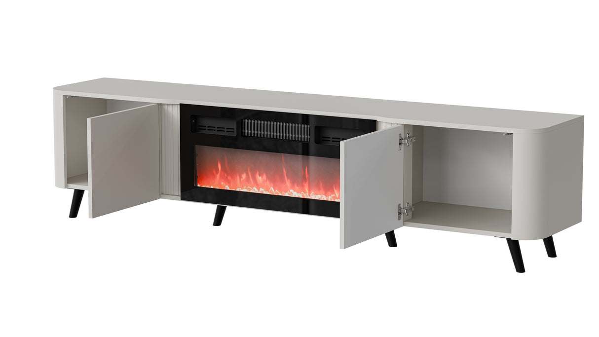 Vektor TV-Möbel 200cm+ Kamin, Kaschmir