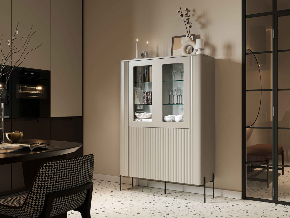 Vitrine SOLIS 110×60×40cm – Weiss Matt