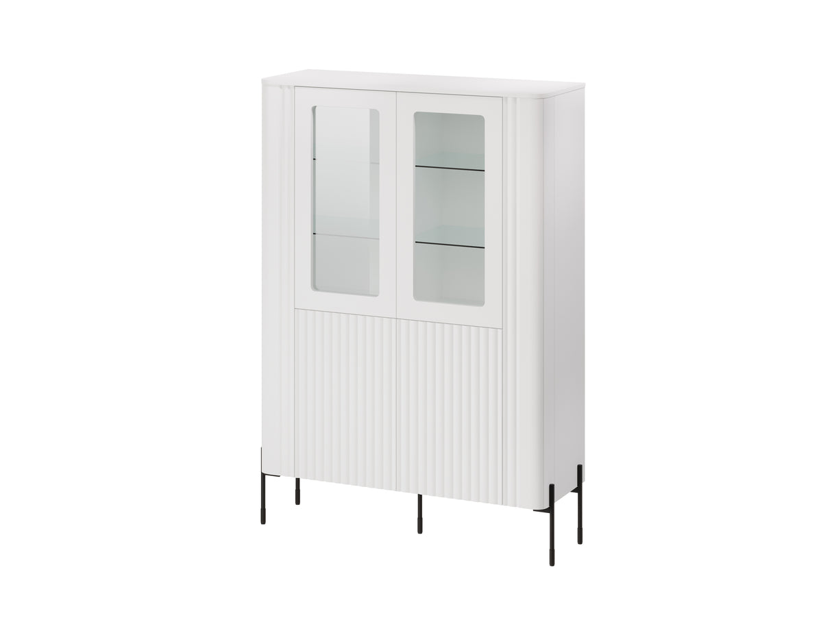 Vitrine SOLIS 110×60×40cm – Kaschmir / beige Matt