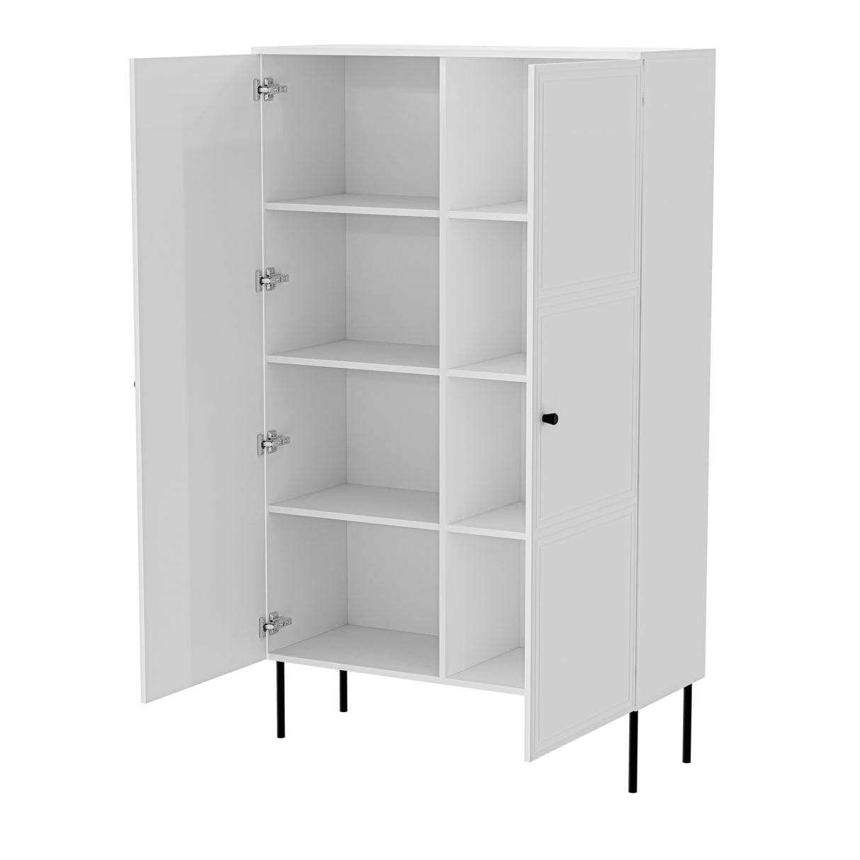 Vitrine, MAISON LINEA 100x66x40.5 cm, Weiss matt