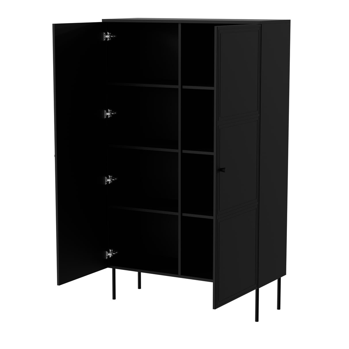 Vitrine, MAISON LINEA 100x66x40.5 cm, Weiss matt