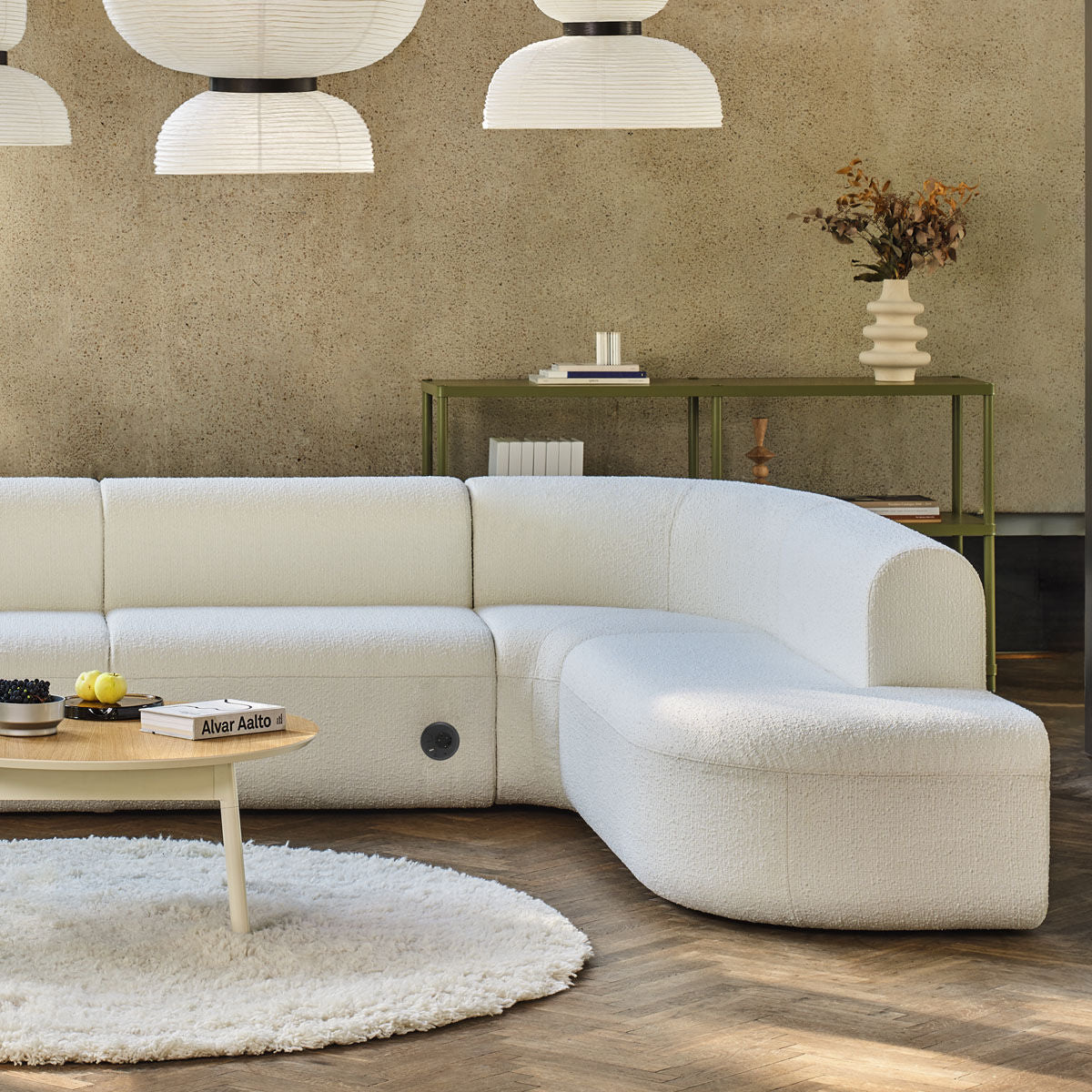 Artiko Ecksofa Weiss- 320cm x 230cm - Prime Möbel
