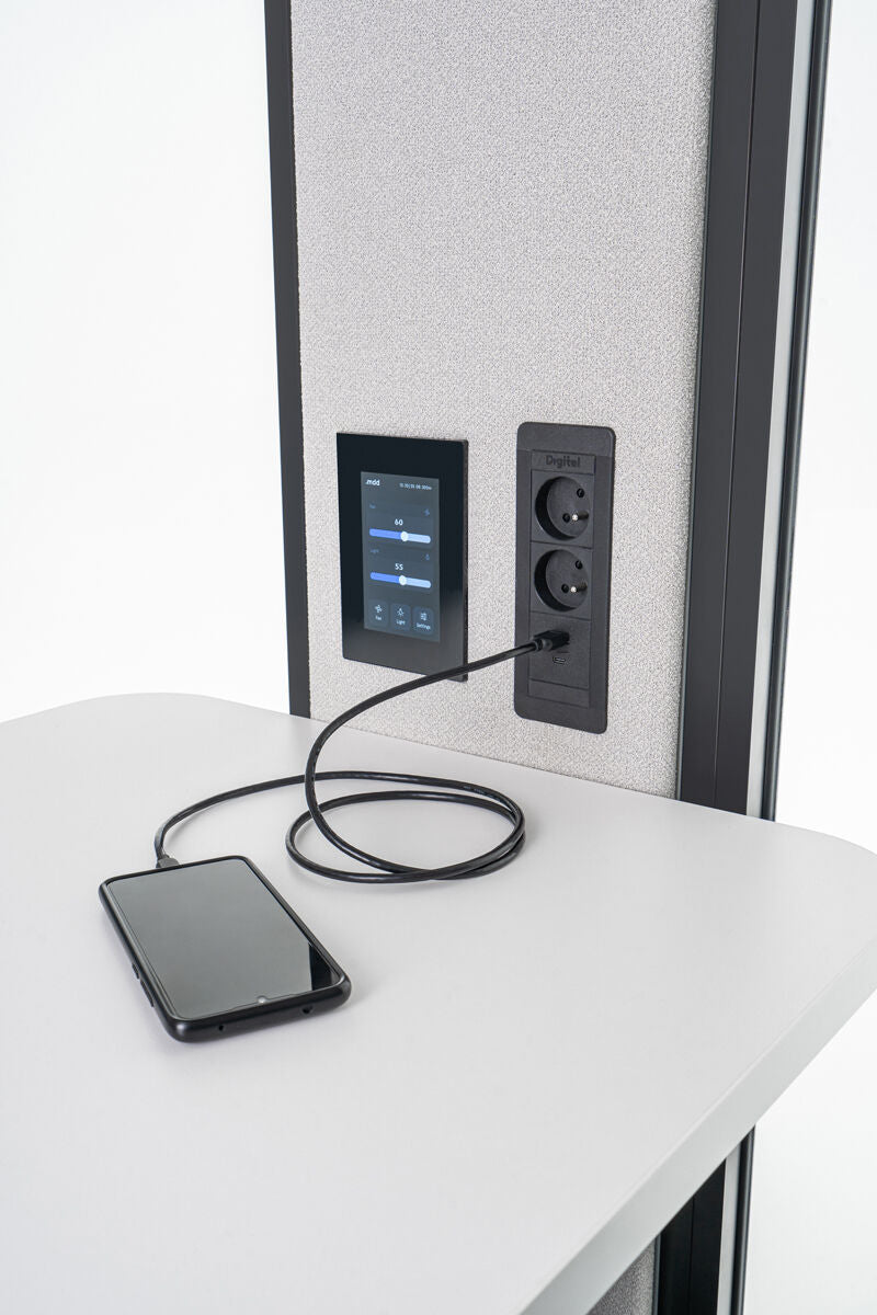 Coda - 4-Personen Akustikkabine Weiss / Gelb Blue Line