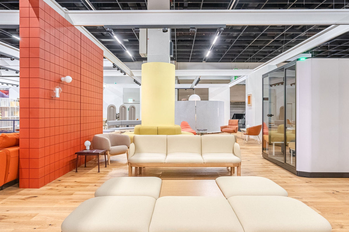 Coda - 4-Personen Akustikkabine Weiss / Gelb Blue Line