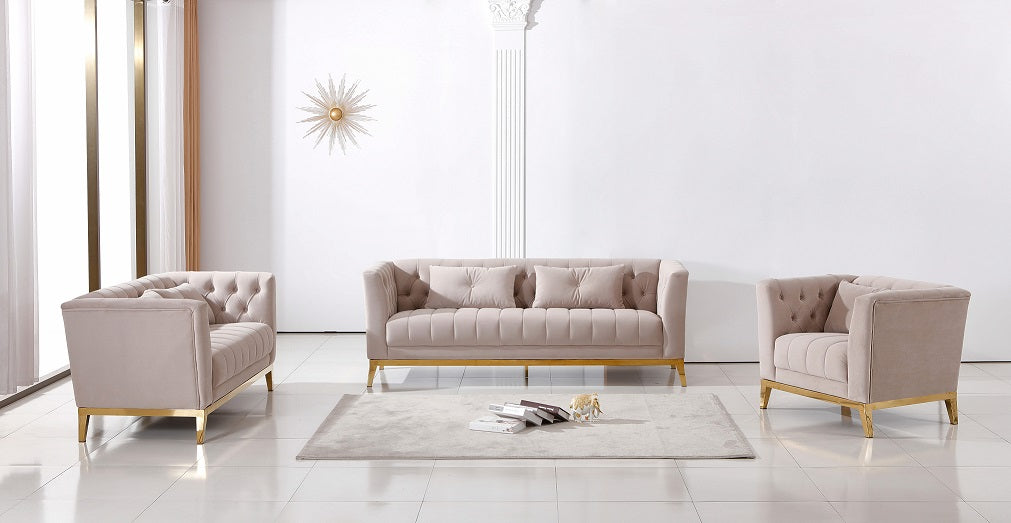 Born Chesterfield Wohn-Sofa-Set Italy Desgin