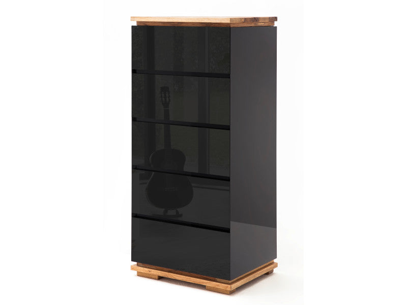 Chiaron Hochkommode schwarz hochglanz lackiert MCA Furniture