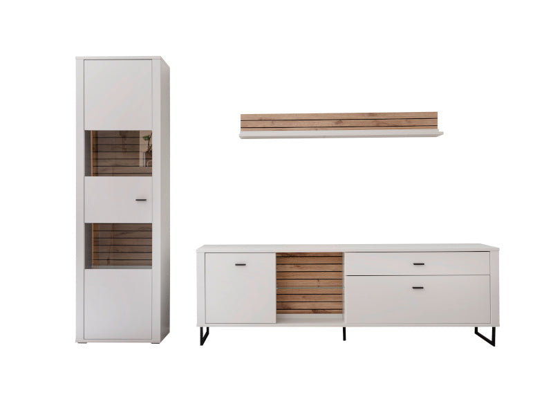 Louisiana Wohnkombination 4 - hellgrau 287cm MCA Furniture