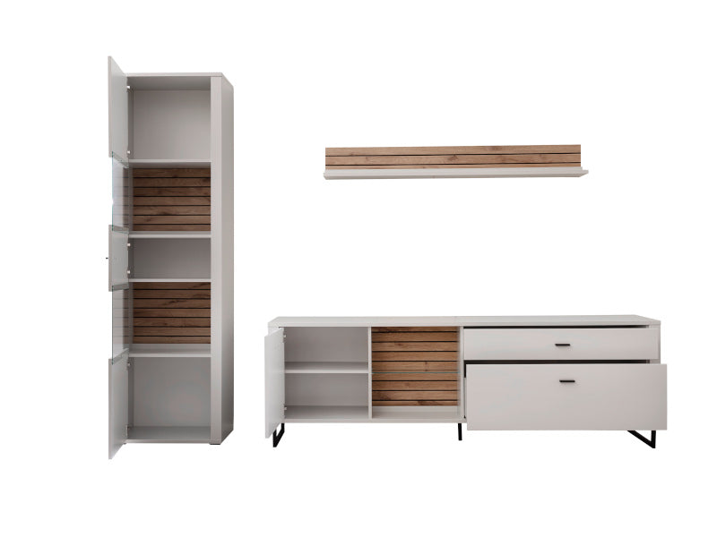 Louisiana Wohnkombination 4 - hellgrau 287cm MCA Furniture