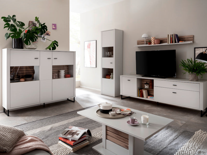 Louisiana Wohnkombination 4 - hellgrau 287cm MCA Furniture