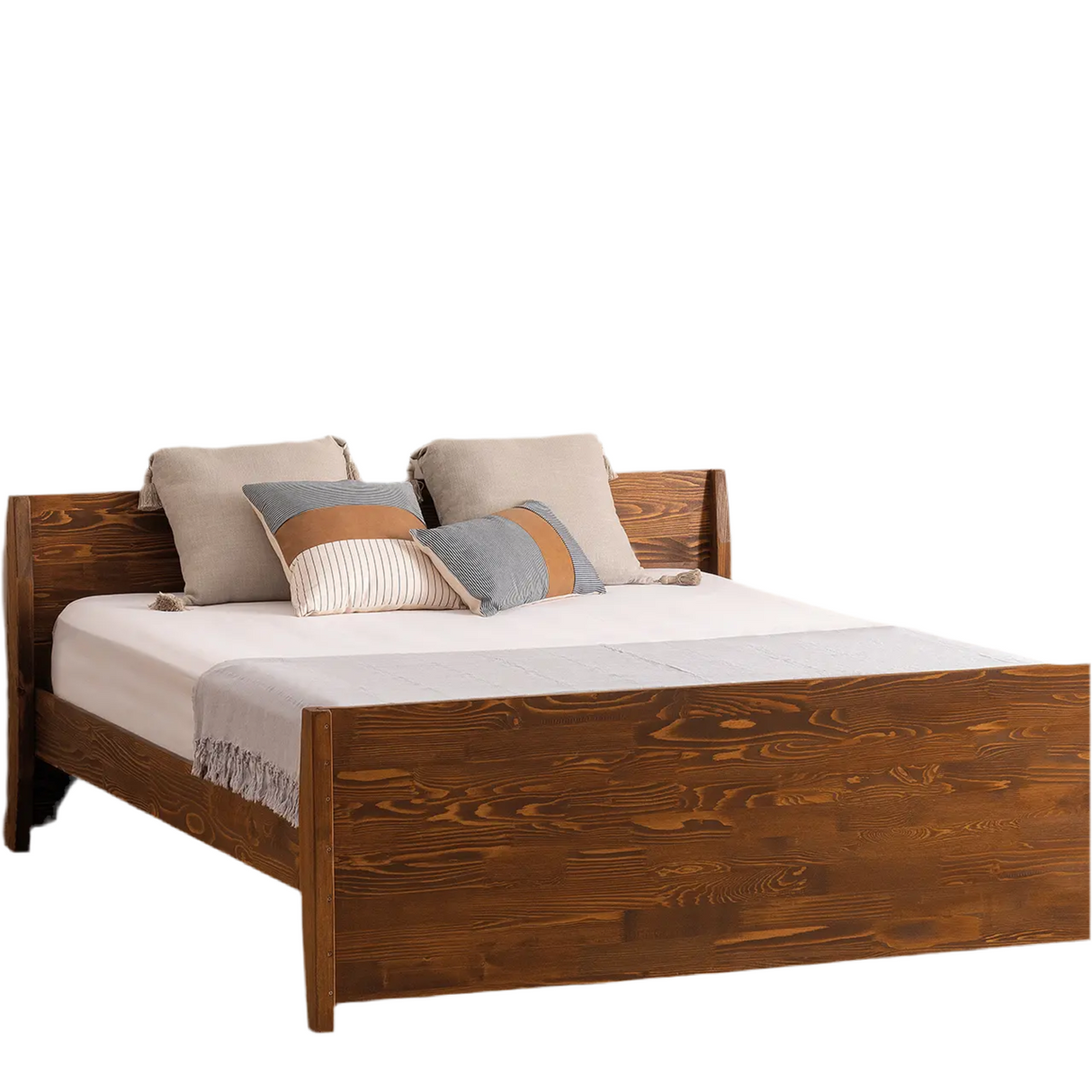 Markus Holzbett – Einzelbett aus Kiefernholz in Braun - Prime Möbel