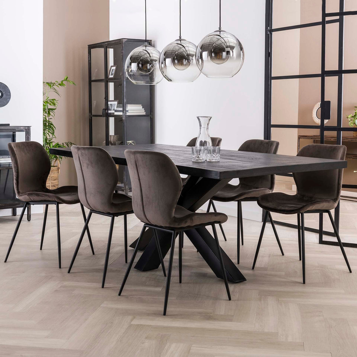 Zara Stuhl Samt/Bouclé Stoff - Prime Möbel