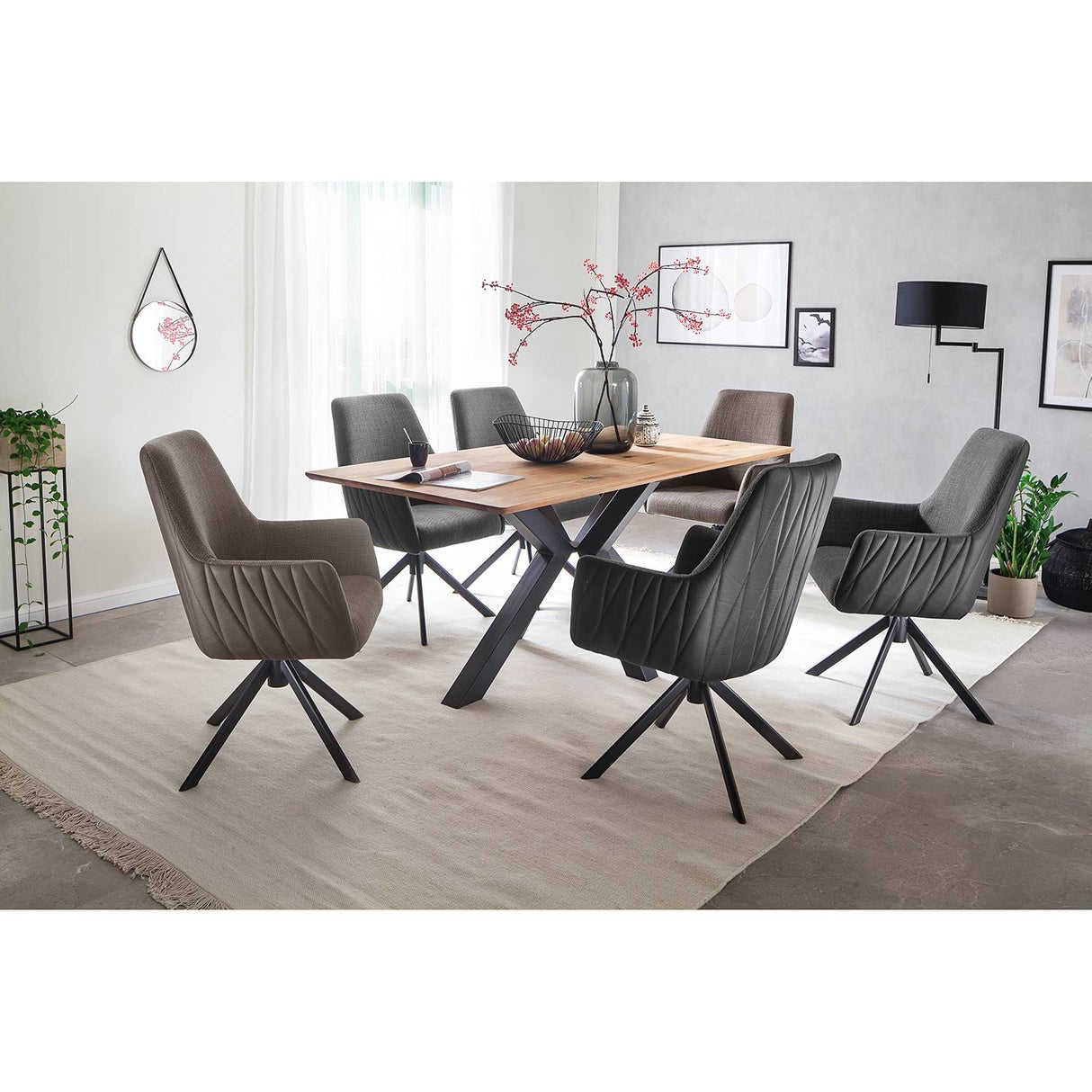 Drehbarer Armlehnenstuhl Federer 2er-Set Prime Möbel