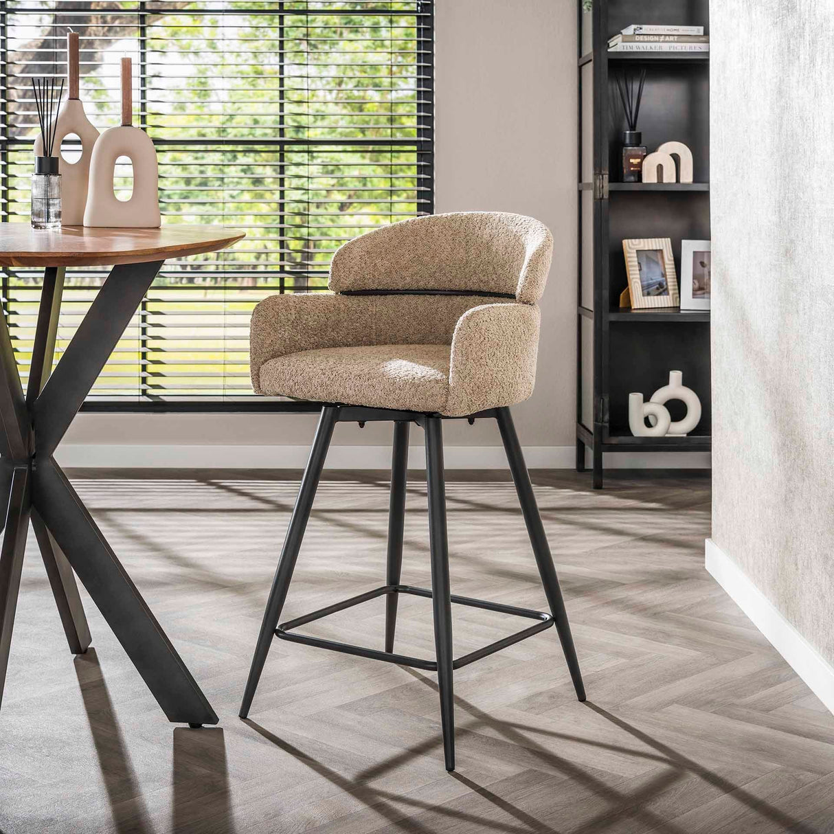 Barhocker Miami Drehbar Bouclé Prime Möbel