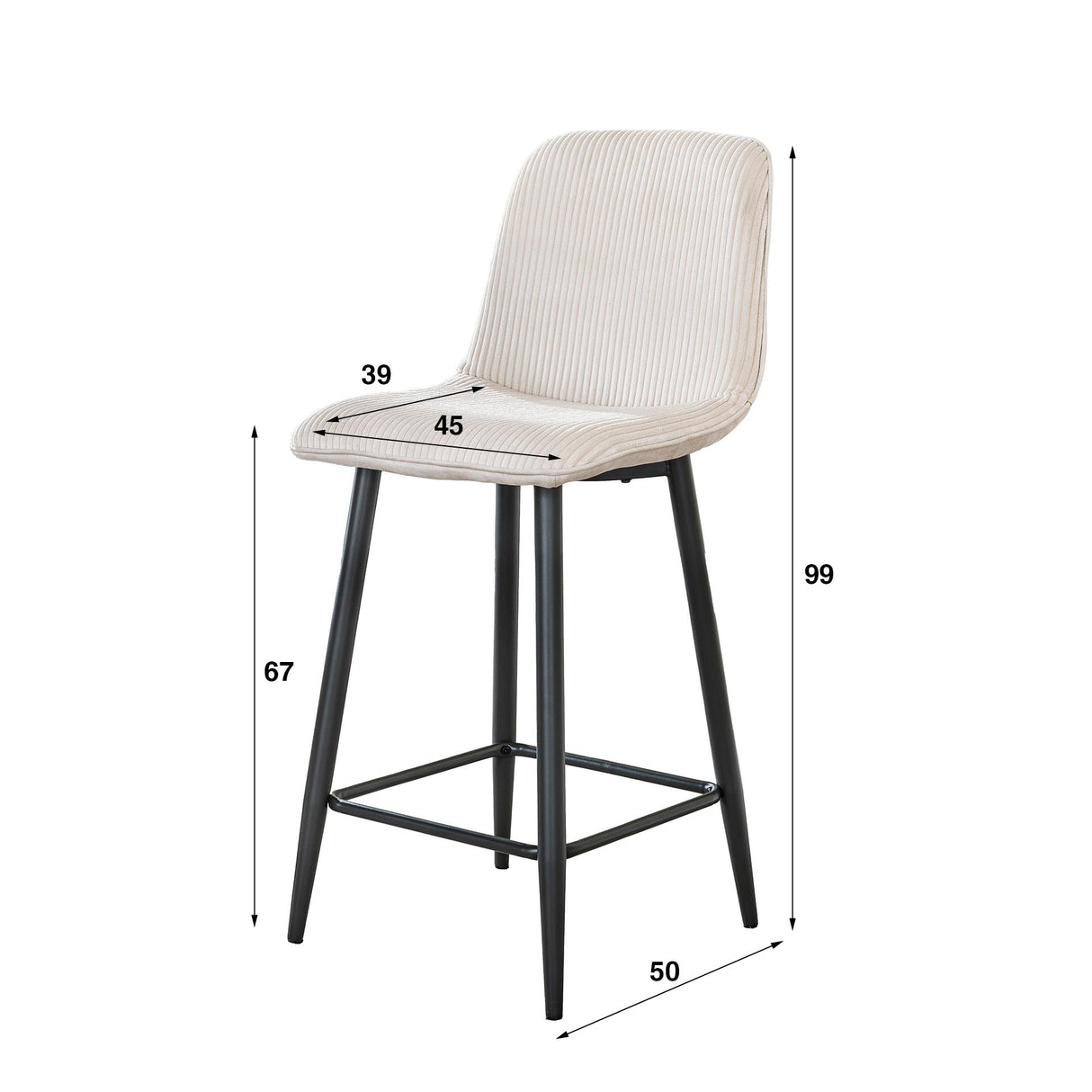Barhocker Rib Komfort modernes Design Prime Möbel