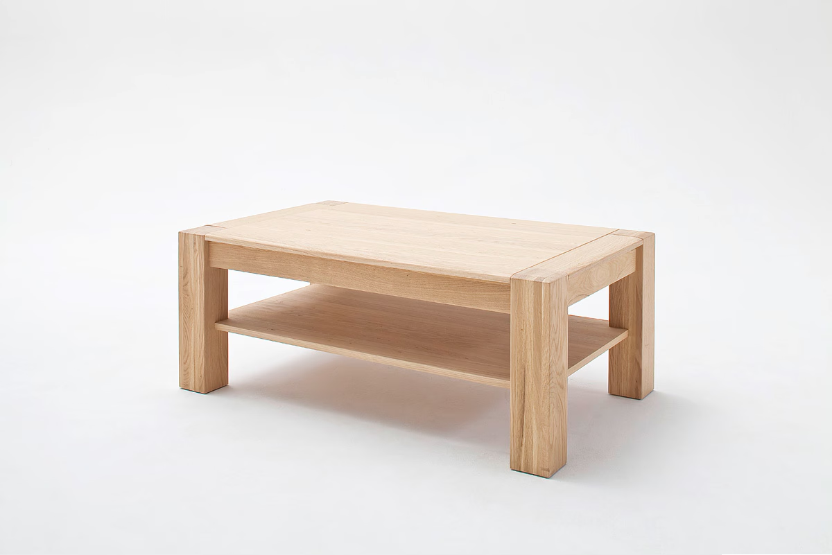 Bologna Couchtisch Eiche Bianco 115x45x70cm Prime Möbel