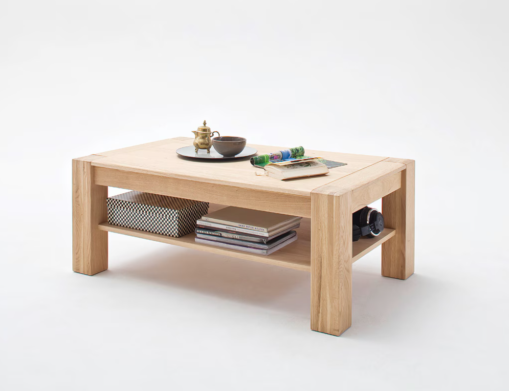 Bologna Couchtisch Eiche Bianco 115x45x70cm Prime Möbel