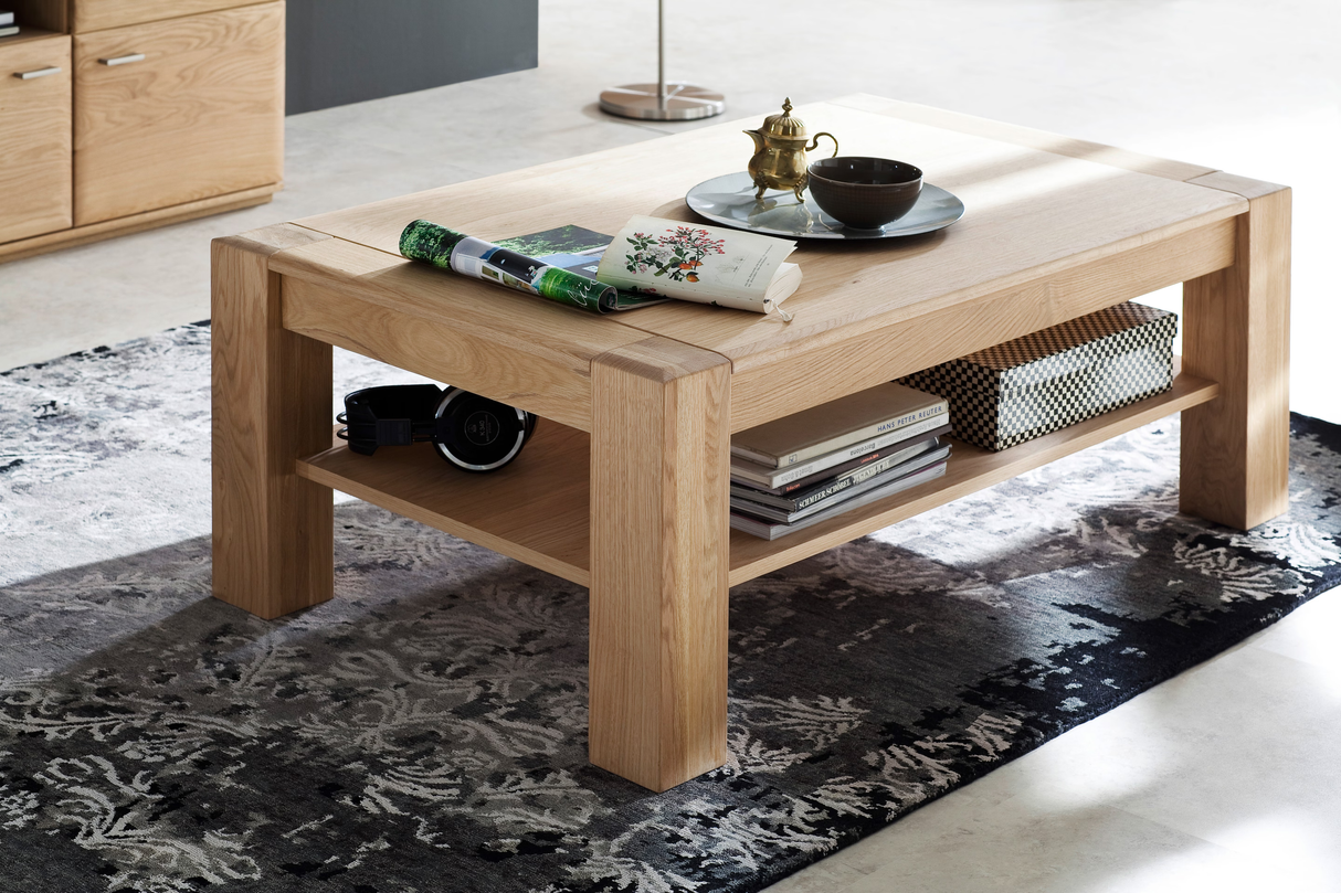 Bologna Couchtisch Eiche Bianco 115x45x70cm Prime Möbel