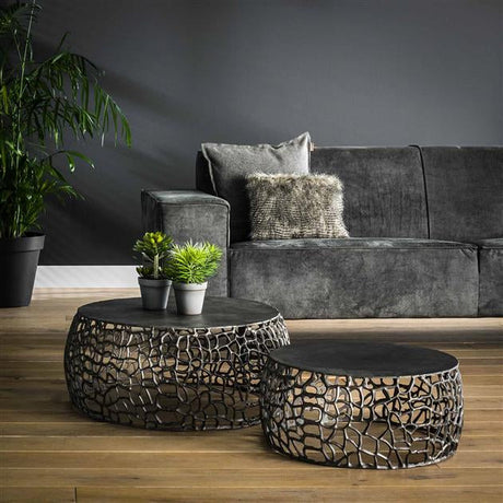 Couchtisch-Set Bily schwarz - Prime Möbel