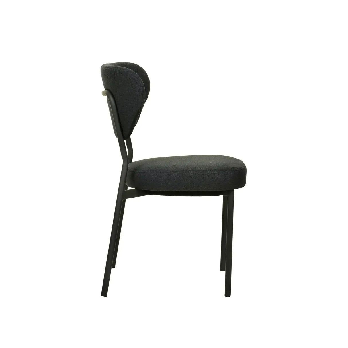 Dario Stapelbarer Stuhl Gepolstert – Schwarz - Prime Möbel