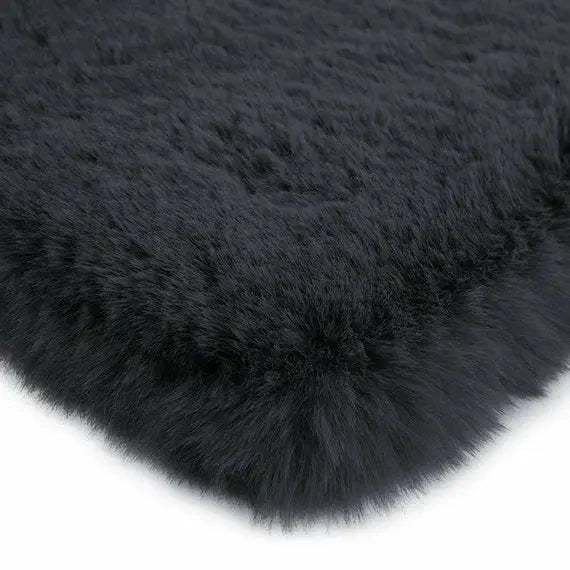 Flauschiger Shaggy Teppich 160x230cm schwarz - Prime Möbel