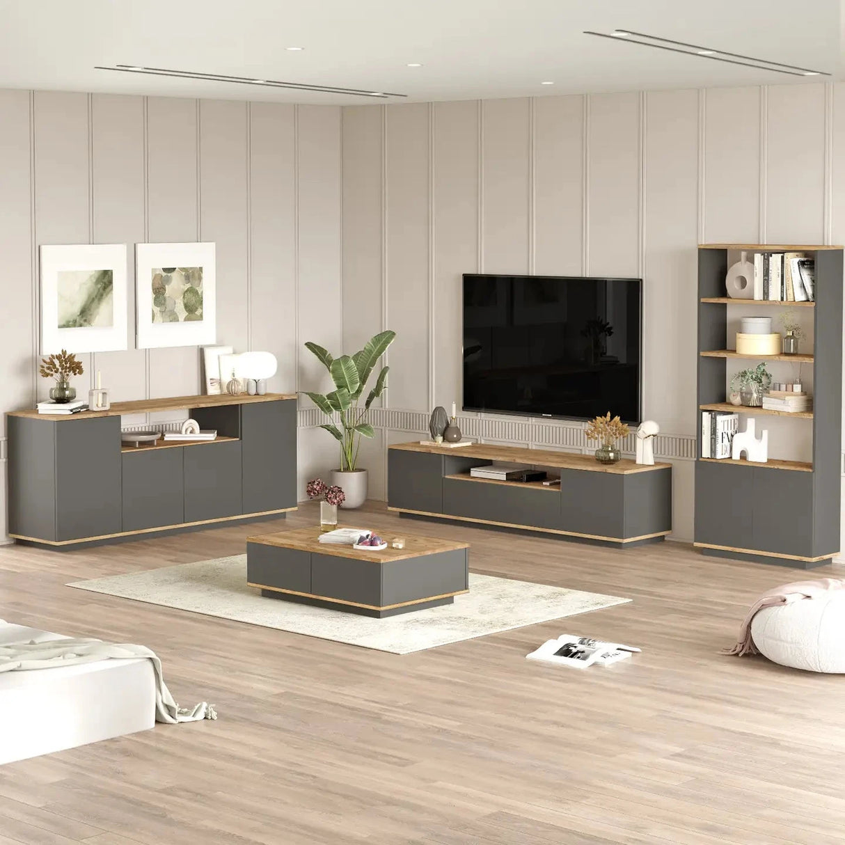 Future Pine-Grey Wohnzimmer Set - Prime Möbel