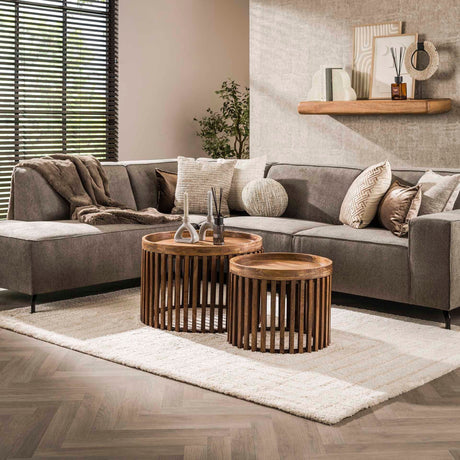 Hermo Couchtischset Stilvolles Design Mangoholz - Prime Möbel