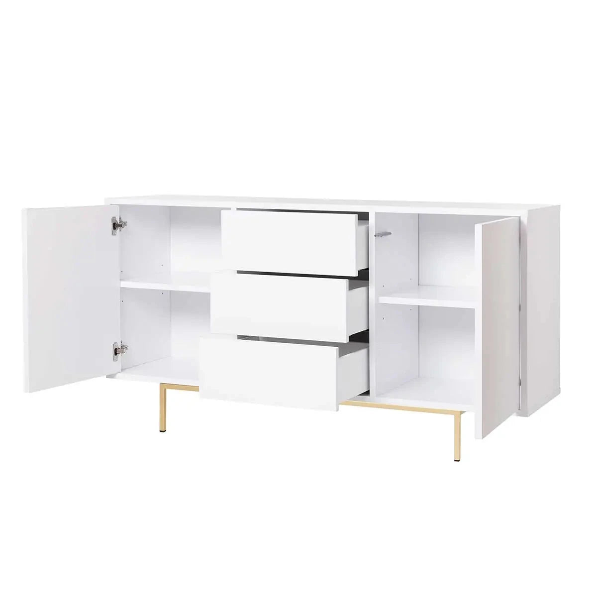 LARA Sideboard weiss/gold - Prime Möbel