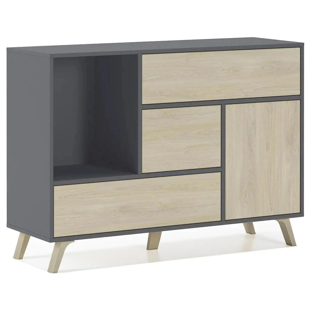 Puccini Sideboard antr. 120x40x86 - Prime Möbel