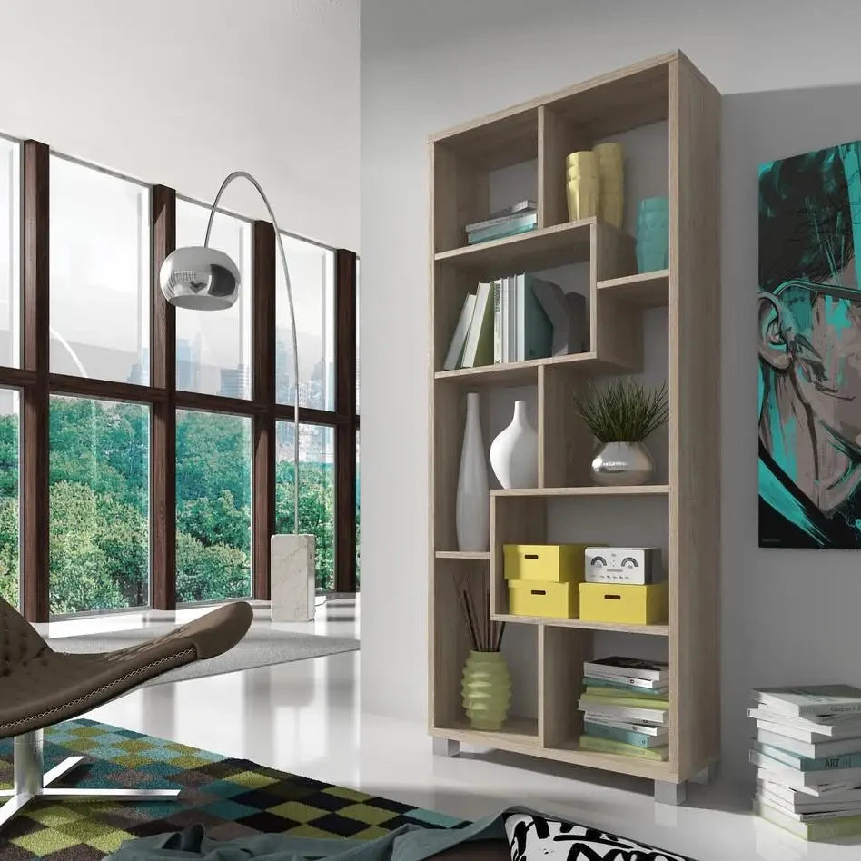 Regal TIM Matt Oak 68,5x161x25 - Prime Möbel