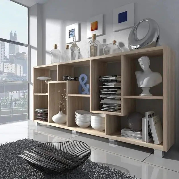 Regal TIM Matt Oak 68,5x161x25 - Prime Möbel