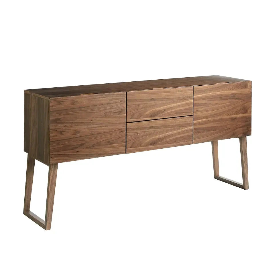 Sideboard CORA mit Struktur aus Nussbaumfurnierholz - Prime Möbel