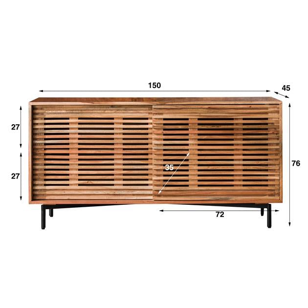 Sideboard „Slide“ – Stilvoll und funktional 150cm - Prime Möbel