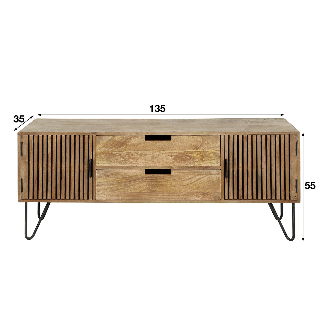 Slide-TV-Schrank 135x55cm - Prime Möbel