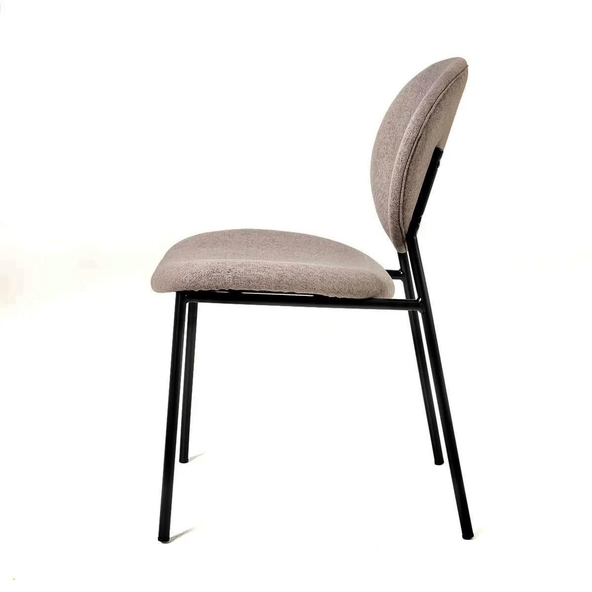 Stuhl AMAR Choco gepolsterter Canvas 49X55X81 - Prime Möbel