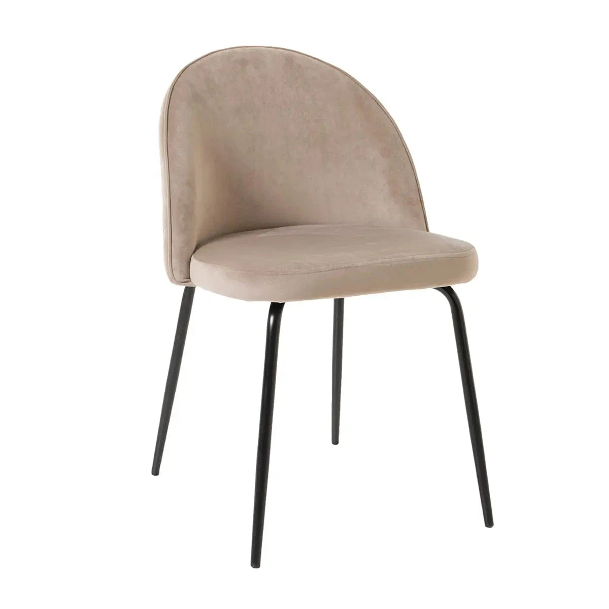 Stuhl URSULA kamelfarbenem Samt - Prime Möbel