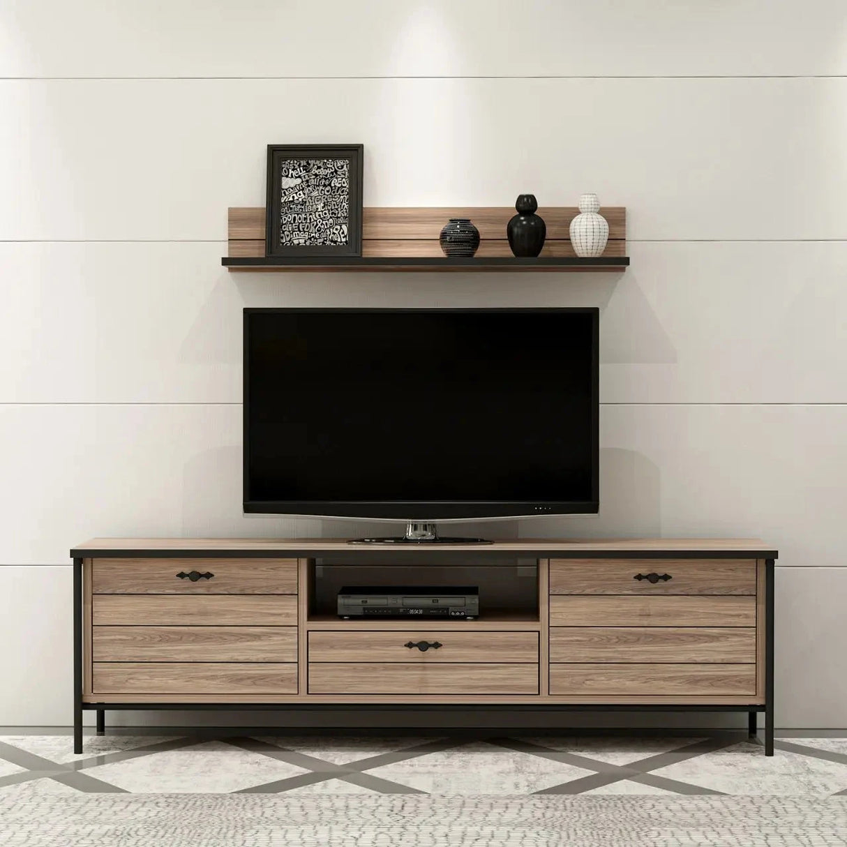 TV-Möbel Noah inkl.Wantablar mit Kaman-Nussbaumholz - Prime Möbel