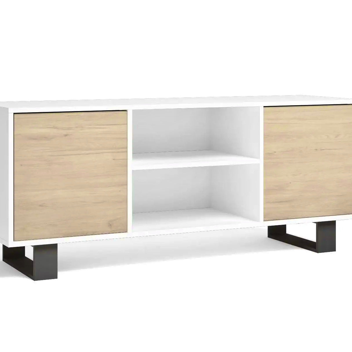 TV-Schrank WIND – Moderner Look in Weiß und Eiche - Prime Möbel