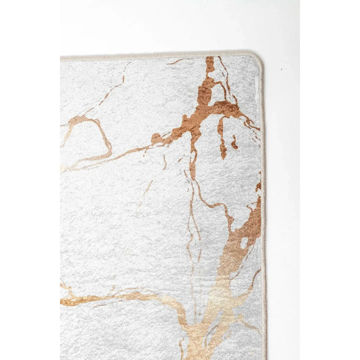 Weißer und goldener Teppich. 160*230 cm - Prime Möbel