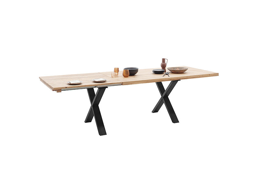 Brooklyn Ausziehesstisch Wildeiche/Eiche 180cm-280x77x100cm Prime Möbel