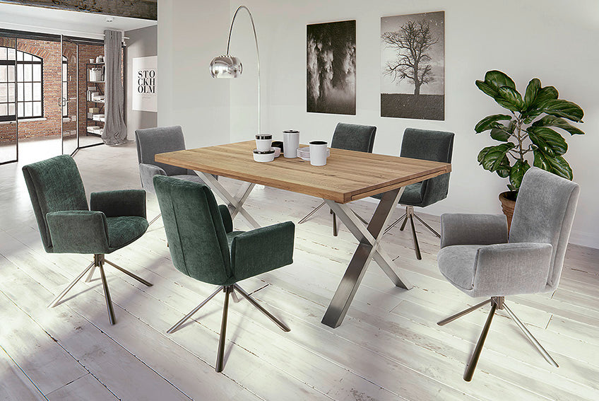 Brooklyn Ausziehesstisch Wildeiche/Eiche 180cm-280x77x100cm Prime Möbel