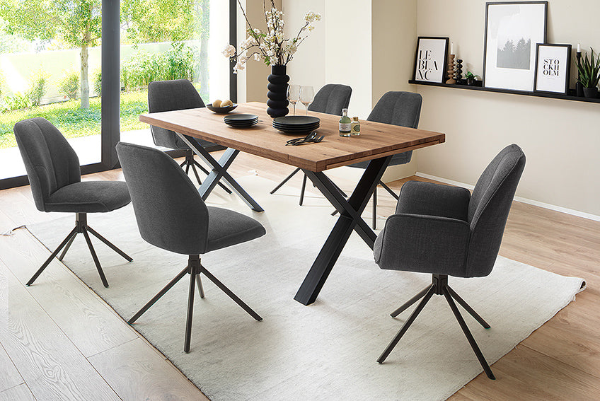 Brooklyn Ausziehesstisch Wildeiche/ Eiche 200cm-300x77x100 cm Prime Möbel