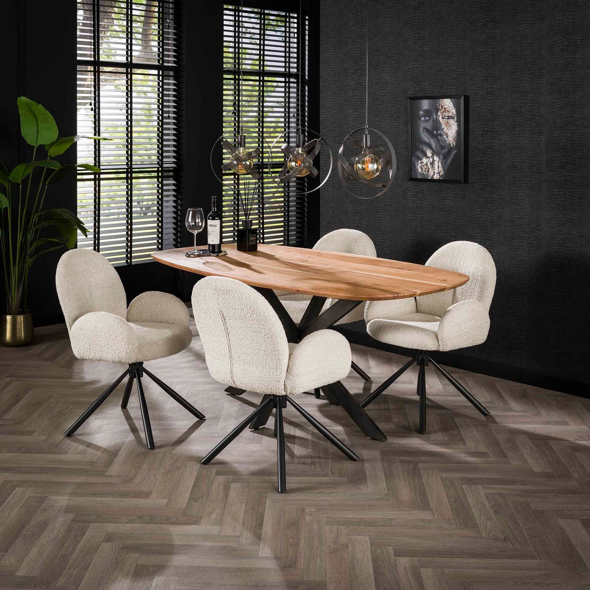 Esstisch Harper 180x95cm Massivholz modernes Design Prime Möbel