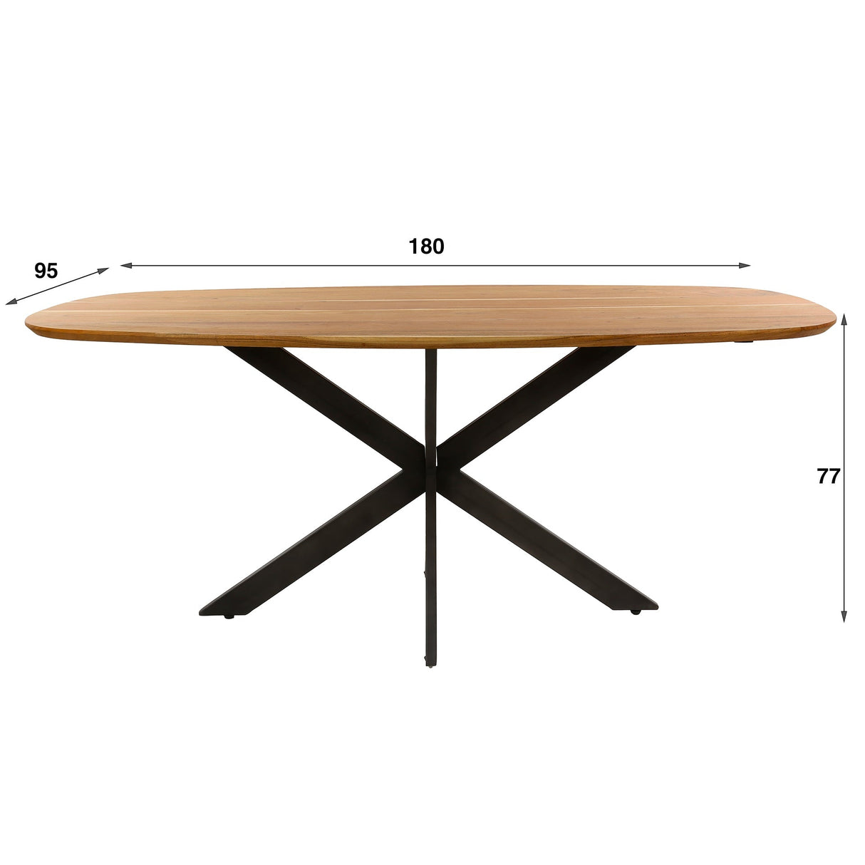 Esstisch Harper 180x95cm Massivholz modernes Design Prime Möbel