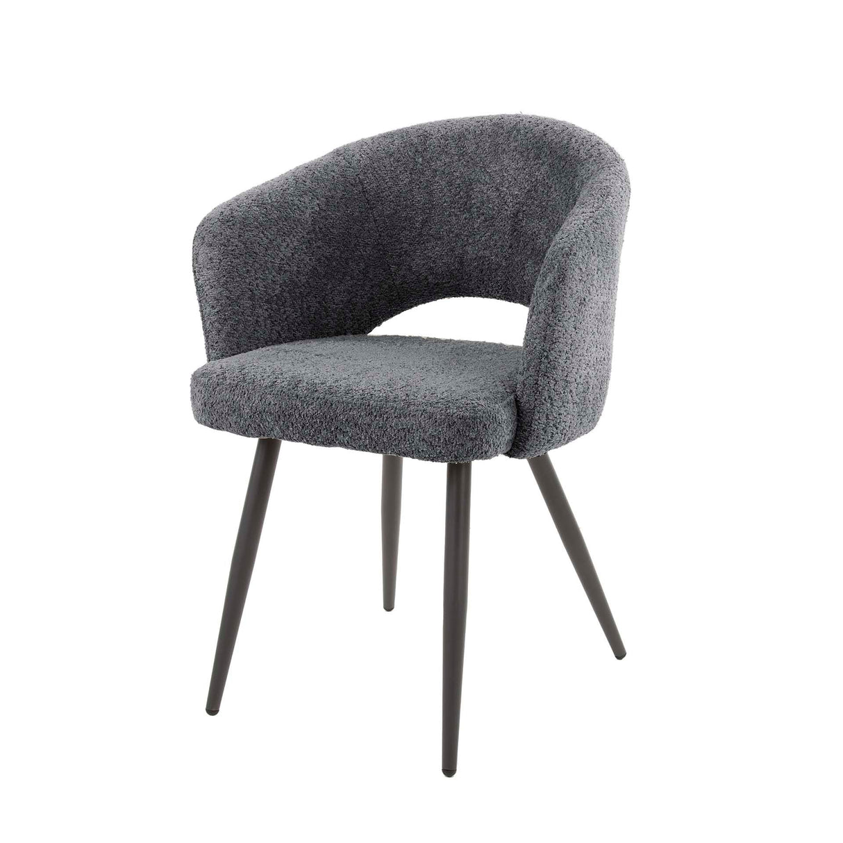 Stuhl Bouclé MeSalon grau - Prime Möbel